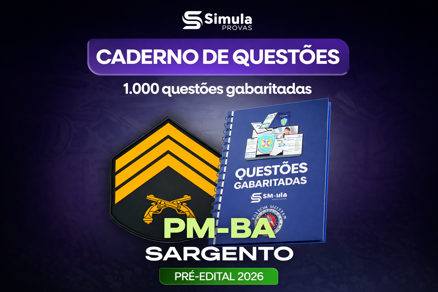 PMBA [Sargento] – 1.000 questões gabaritadas – 2026