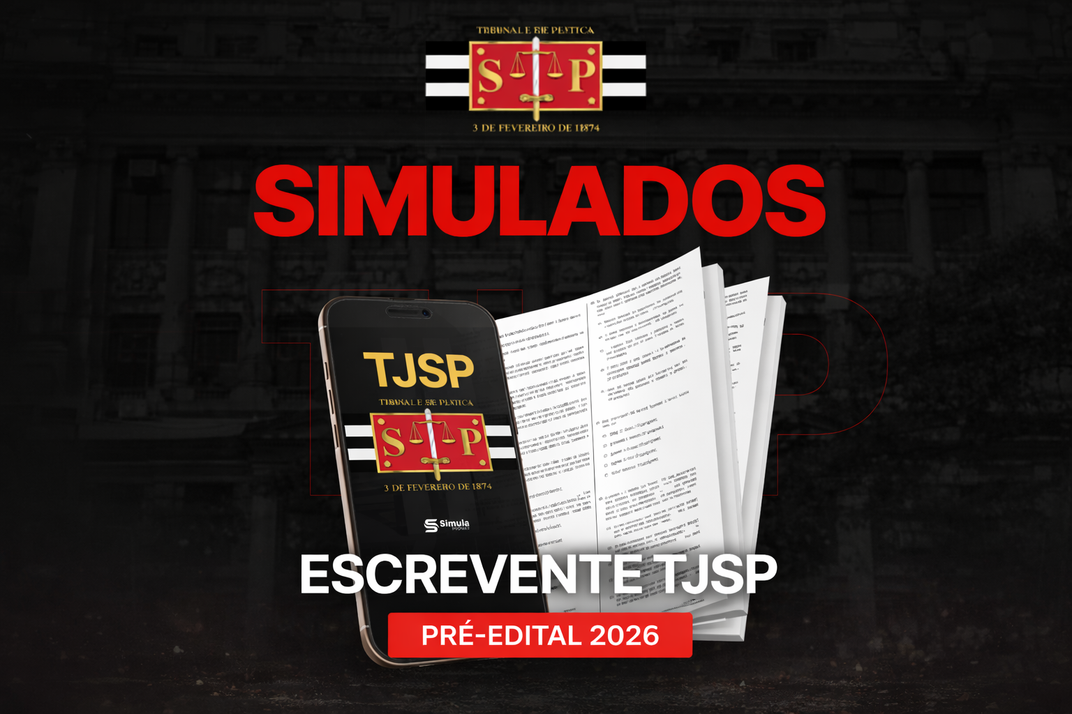 TJSP (Escrevente) – Simulados – Pós-Edital 2026 -v1