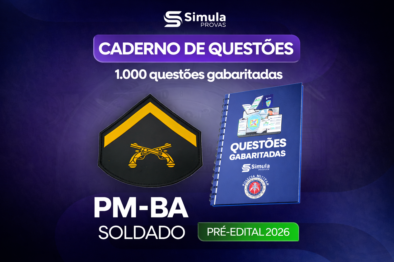 PMBA (Soldado) 1.000 Questões gabaritadas (Pré-Edital) – 2026
