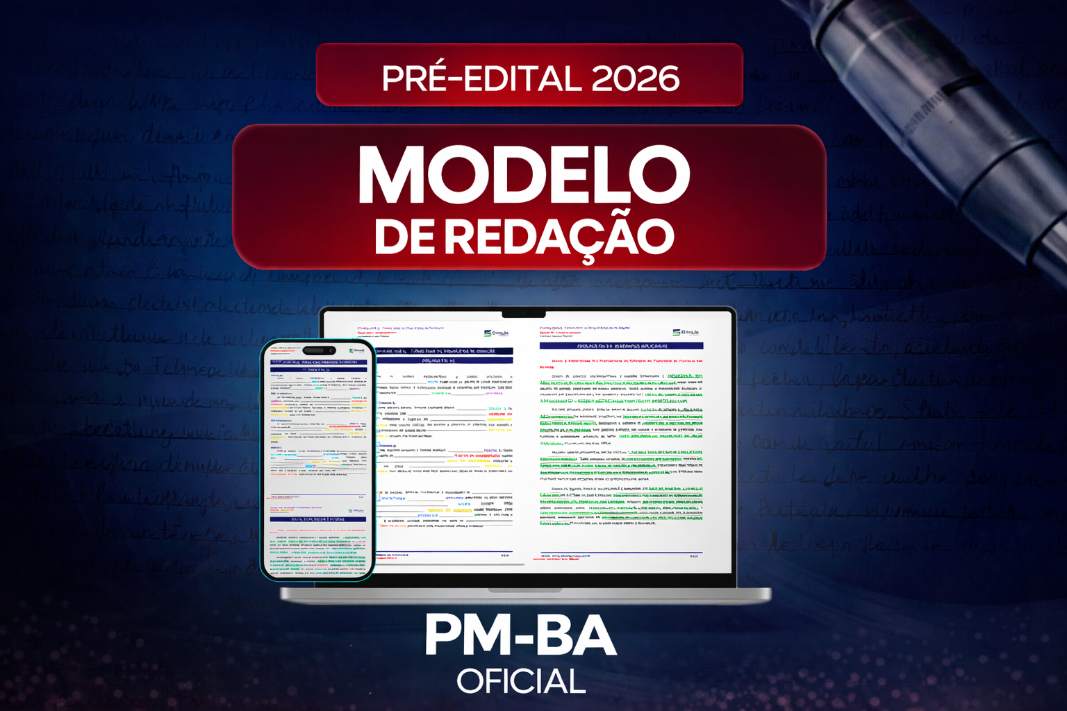 PM-BA (Oficial) – Modelo Master de Redação – 2026